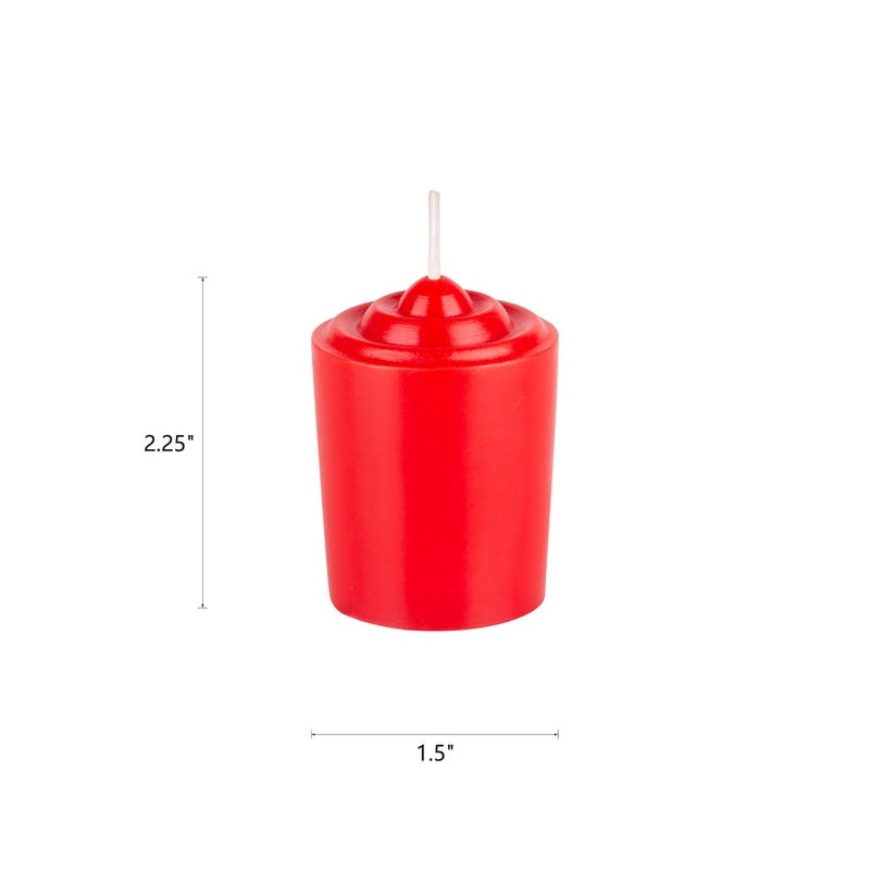 Mega Candles 12 pcs Unscented Red Votive Candles, Hand Poured Wax Candle 15 Hours 1.5 Inch x 2.25 Inch, Home DÃ©cor, Wedding Receptions, Centerpieces, Occasions, Events, Meditations, Holders - Image 2